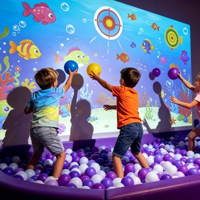 All-in-one wall interactive projection system for kids