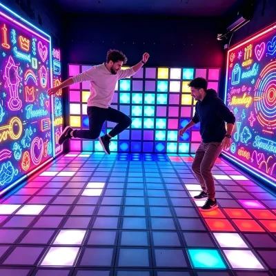 Jumping Grid interactive LED light floor game
